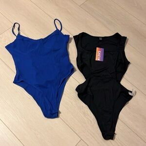 Two SHEIN brand women’s bodysuits - both size large and one never worn with tags